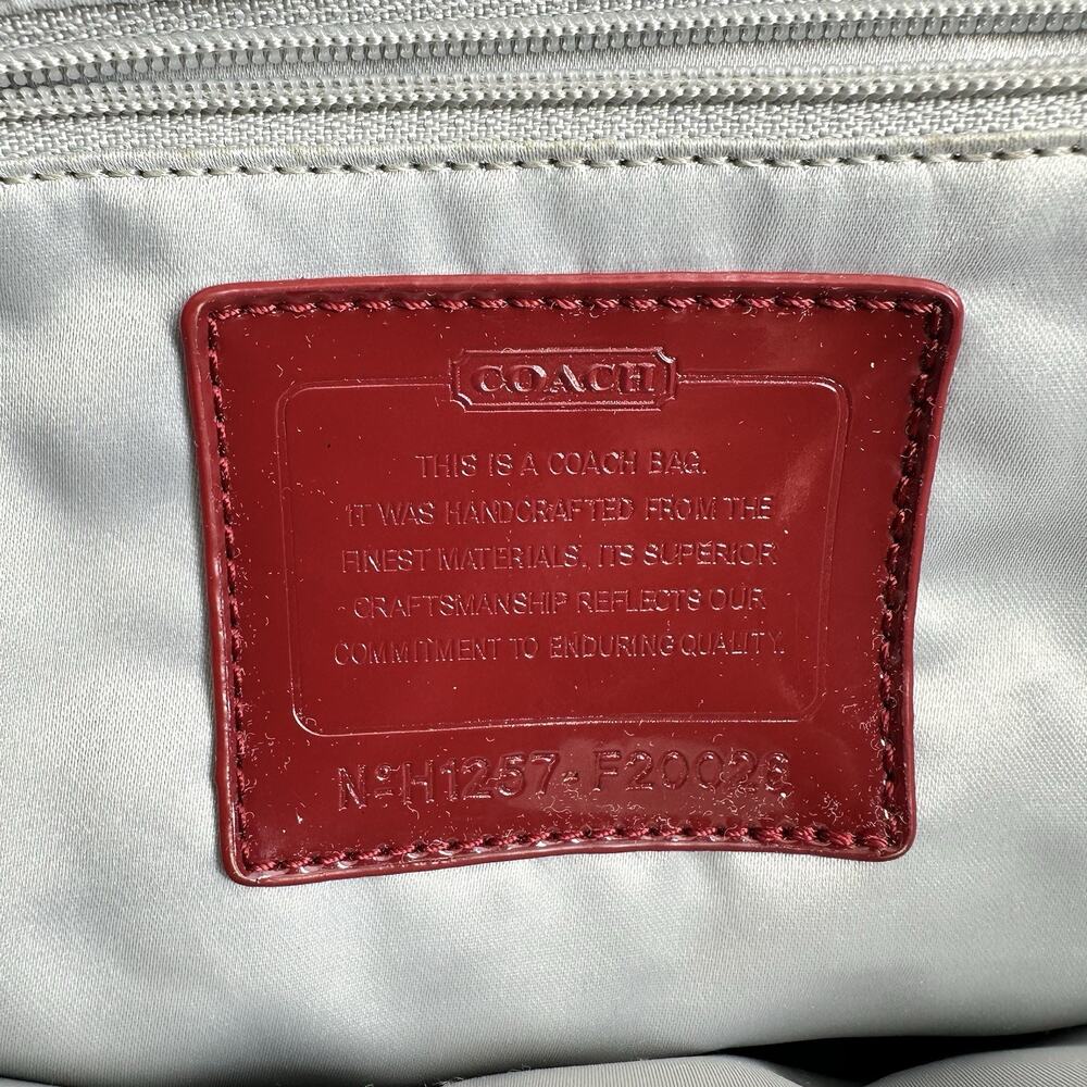Coach Sateen Poppy Handbag Tote Purse Large #H1257-F20026 Tan All Occasion - Picture 14 of 16
